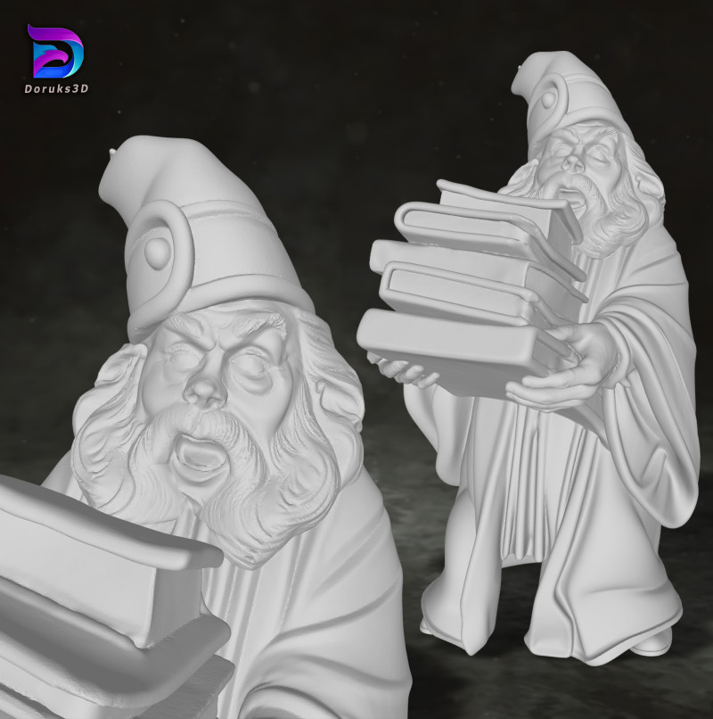 Filius Flitwick 教授哈利波特定制 3D 打印模型 3D 打印模型 3D 打印模型 .c4d .max .obj .3ds .fbx .stl .blend