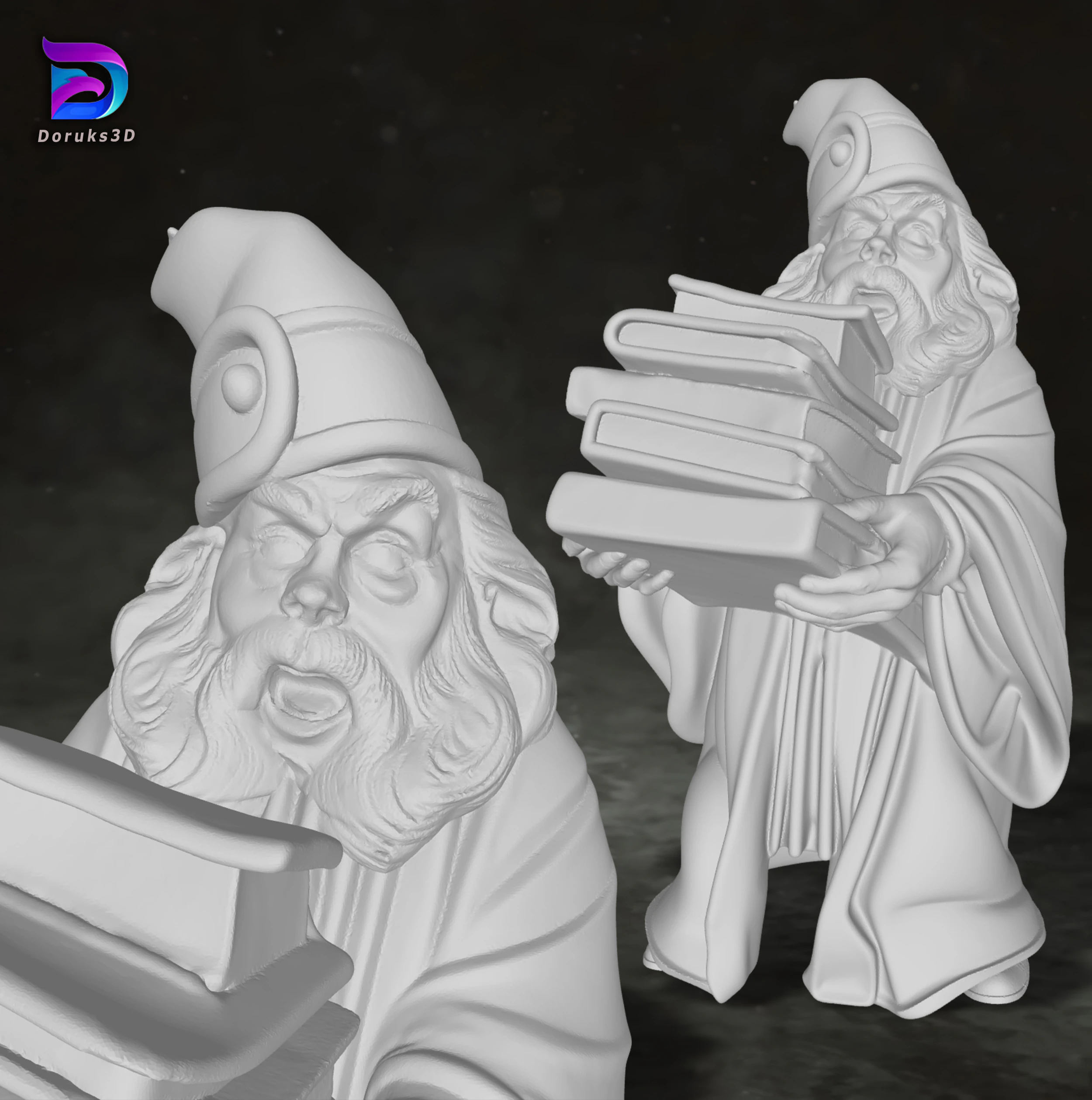 Professor Filius Flitwick Harry Potter Custom 3D Print Model 3D print model 3D Print Model .c4d .max .obj .3ds .fbx .stl .blend 