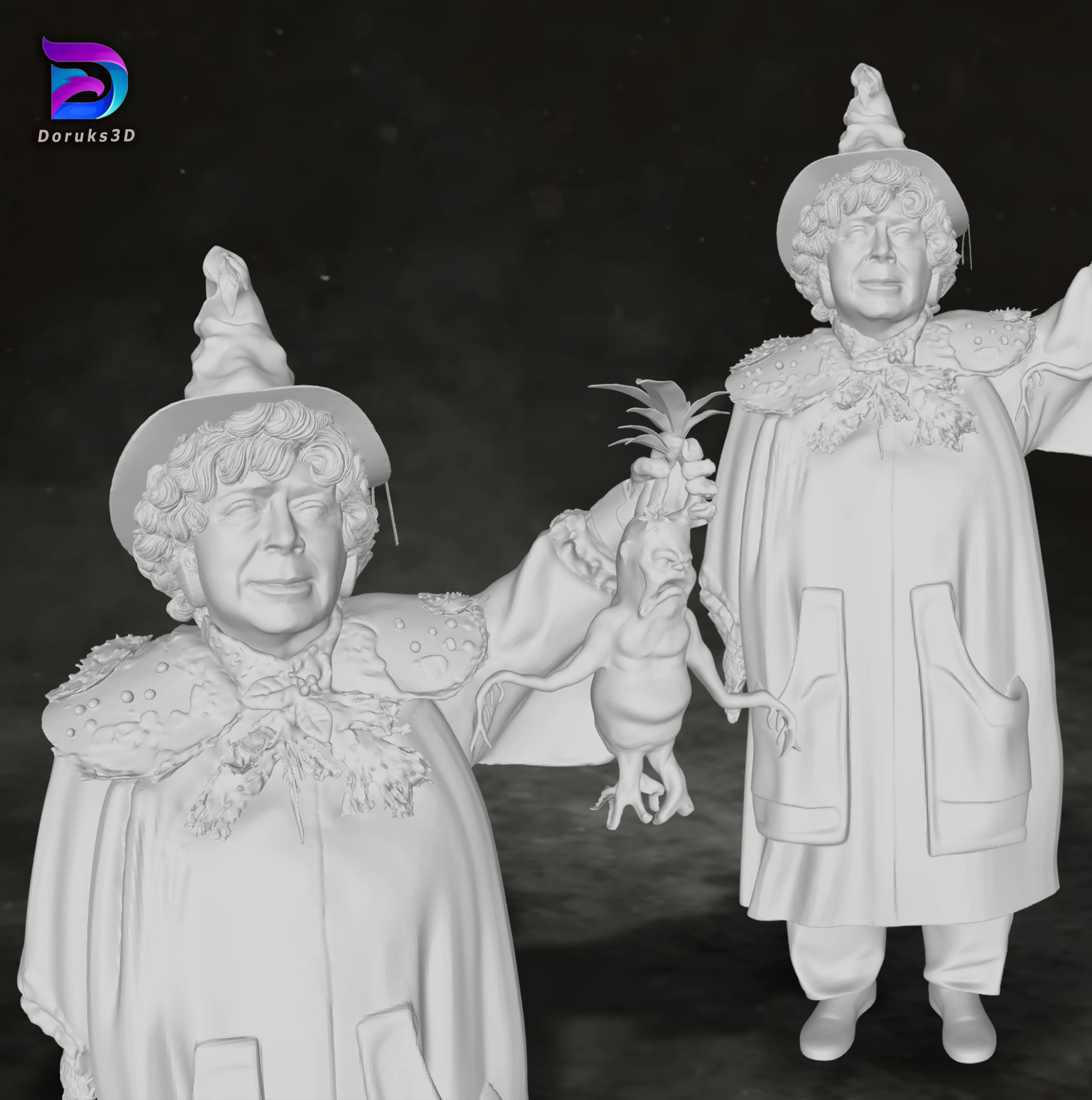 Pomona Sprout Harry Potter Action Figure Custom 3D Print Model 3D Print Model .c4d .max .obj .3ds .fbx .stl .blend 
