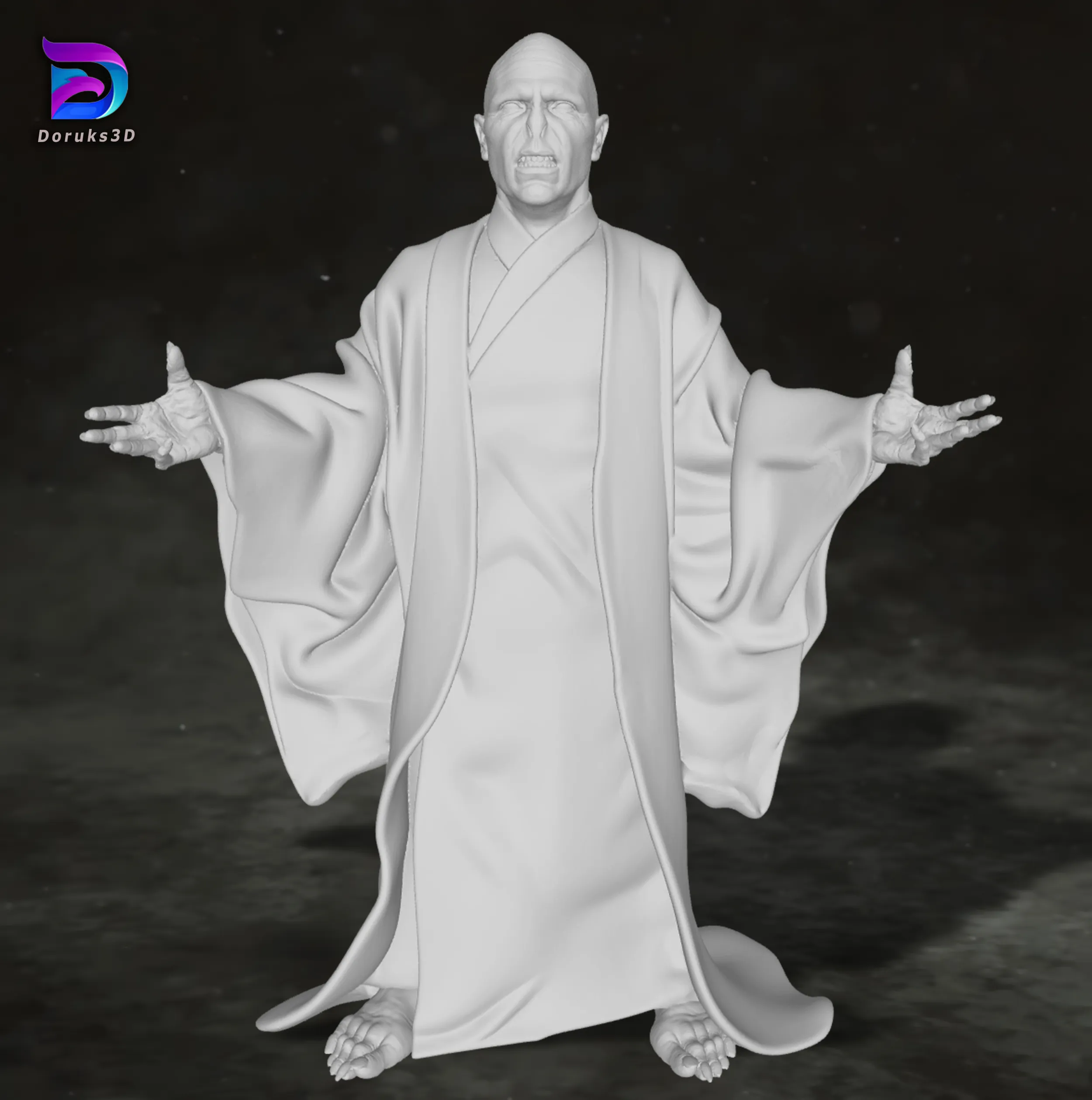 Harry Potter Lord Voldemort Action Figures Custom 3D Print Model .c4d .max .obj .3ds .fbx .stl .blend 