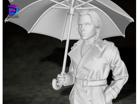 Scarlett Johansson Black Widow Action Figures Custom 3D print model 3D Print Model
