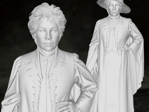 Harry Potter Madame Rolanda Hooch Action Figures Modello di stampa 3D personalizzato Modello di stampa 3D