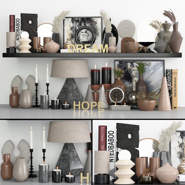 luxter modeling-decorative set vol 1 3D-Modell .c4d .max .obj .3ds .fbx .stl .blend 