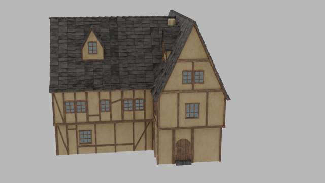 medieval house 3D Model .c4d .max .obj .3ds .fbx .stl .blend 
