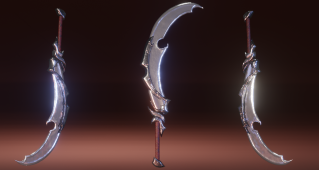 fantasy sword 3D 模型 .c4d .max .obj .3ds .fbx .stl .blend 