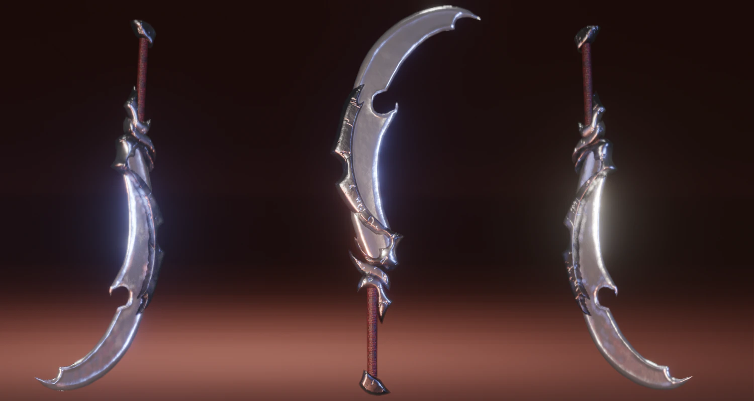 fantasy sword 3D Model .c4d .max .obj .3ds .fbx .stl .blend 