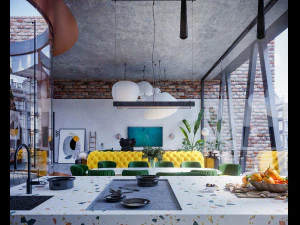 projeto de casa flutuante Modelo 3D