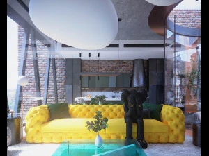 projeto de casa flutuante Modelo 3D