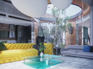 projeto de casa flutuante Modelo 3D