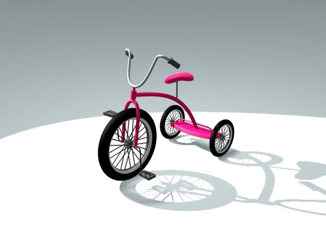 tricycle 3D Model .c4d .max .obj .3ds .fbx .stl .blend 