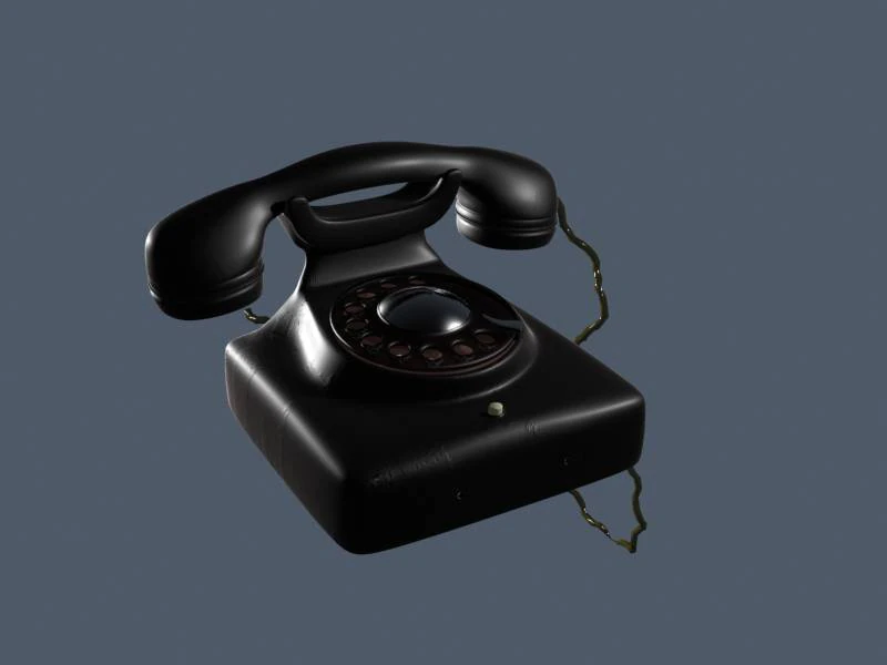 old phone 3D Model .c4d .max .obj .3ds .fbx .stl .blend 