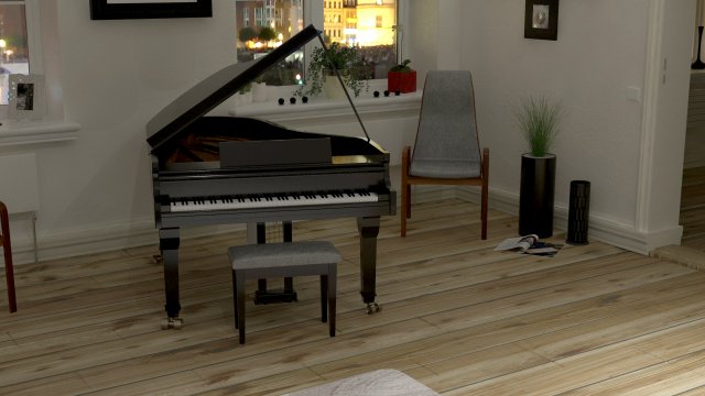 piano Modello 3D .c4d .max .obj .3ds .fbx .stl .blend 