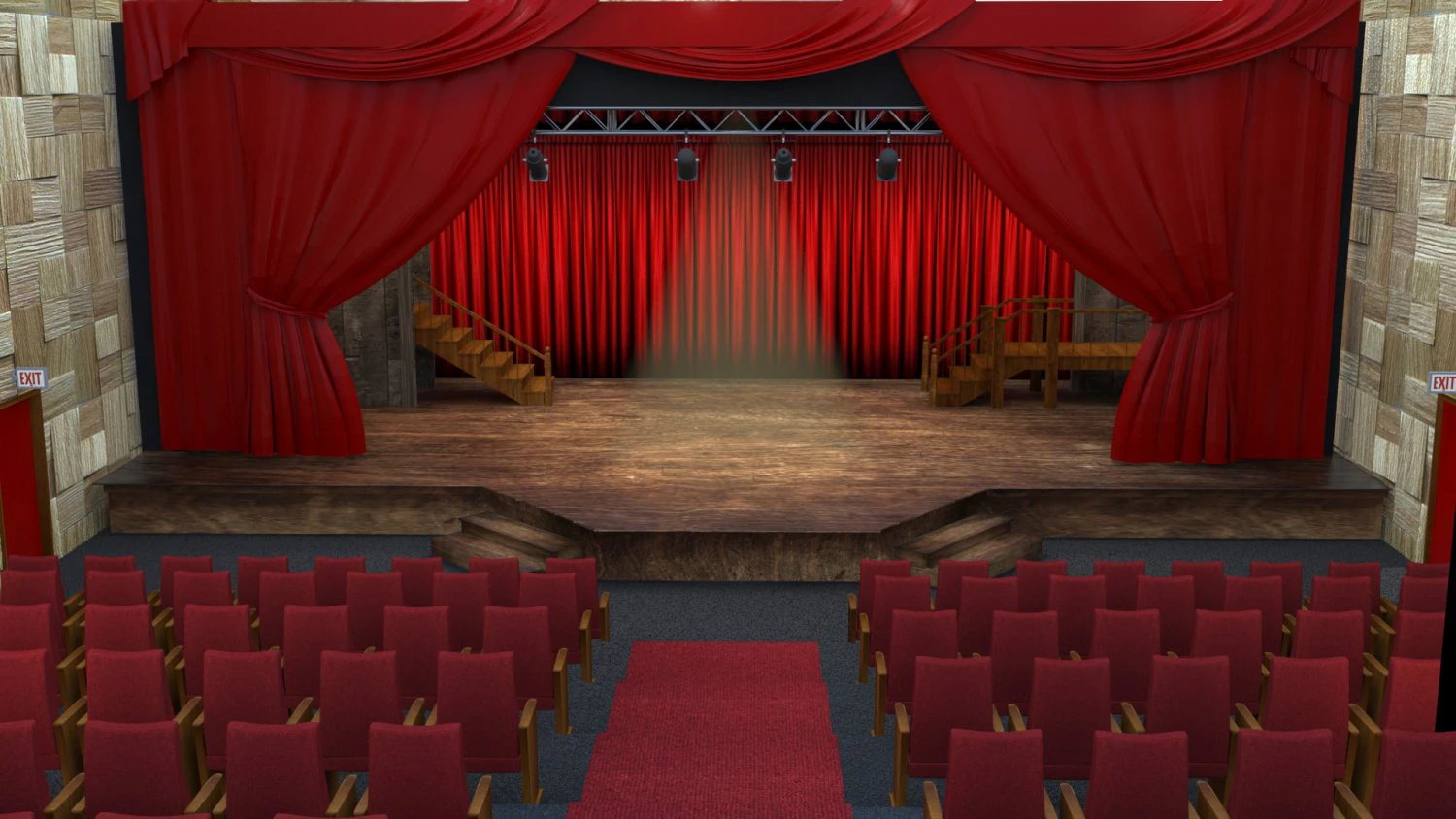 theater 3D Model .c4d .max .obj .3ds .fbx .stl .blend 