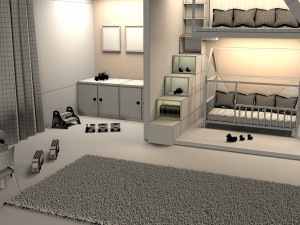 childrens room 3D 모델