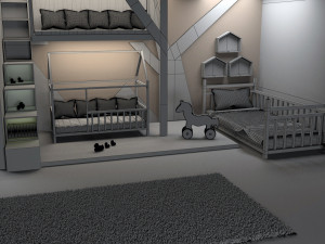 childrens room 3D 모델