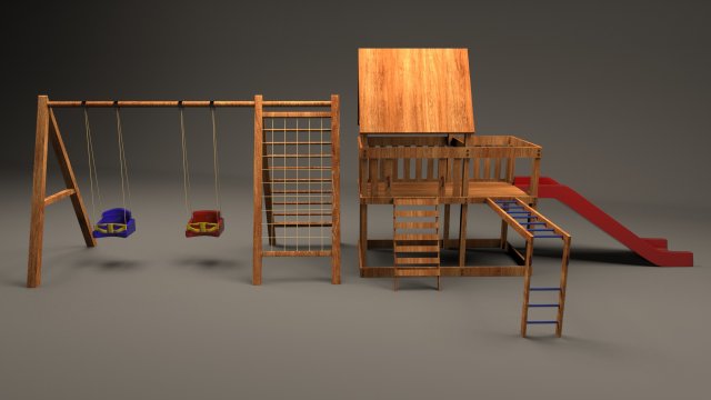 playground set 3D-Modell .c4d .max .obj .3ds .fbx .stl .blend 