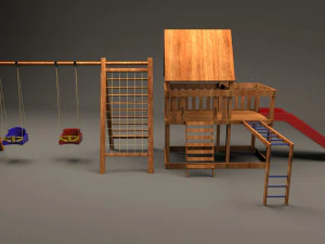 conjunto de playground Modelo 3D