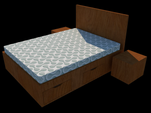 double bed Model 3D