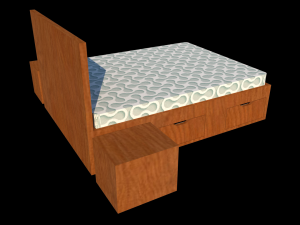double bed Model 3D
