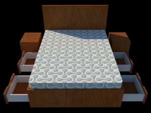 double bed Model 3D