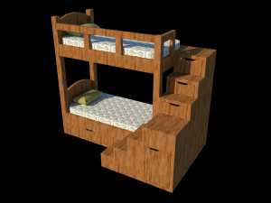 bunk bed 3Dモデル