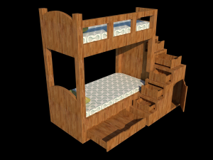 bunk bed 3D Model