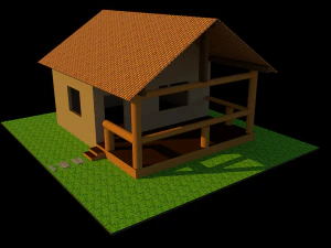 Holzhaus 3D Modell