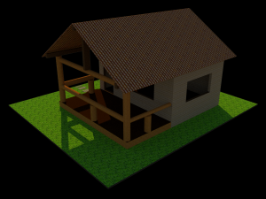 wooden house Modello 3D