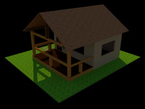 wooden house 3D Model