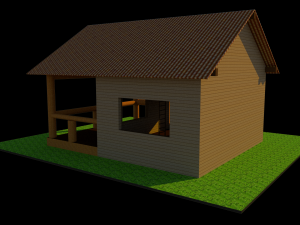 wooden house Modello 3D