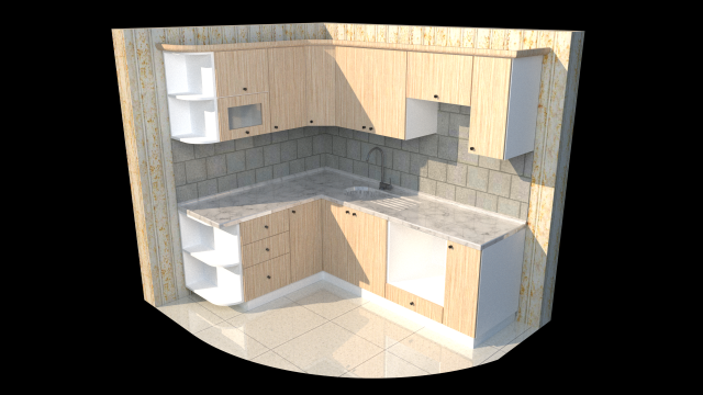 kitchen cupboard 3D मॉडल .c4d .max .obj .3ds .fbx .stl .blend 