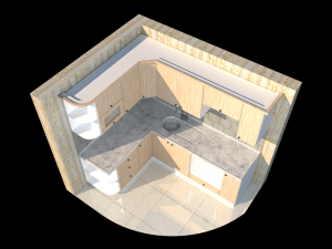 kitchen cupboard 3D मॉडल