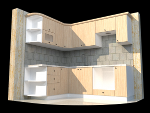 kitchen cupboard 3D मॉडल