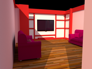 room and tv unit 3D मॉडल
