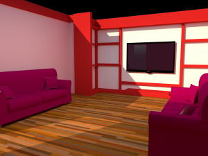 room and tv unit 3D मॉडल