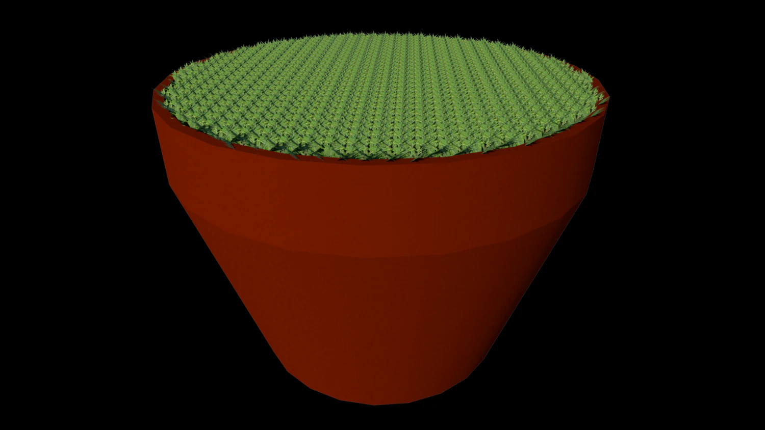 potted grass 3D Model .c4d .max .obj .3ds .fbx .stl .blend 
