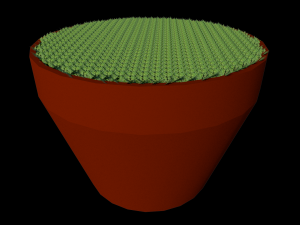 potted grass Modelo 3D