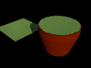 potted grass 3D Model