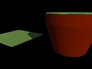potted grass 3D मॉडल