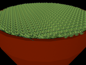 potted grass 3D मॉडल