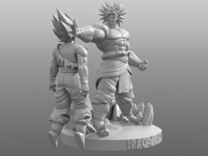broly vs goku Model Cetak 3D