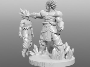 broly vs goku Model Cetak 3D
