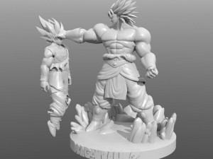 broly vs goku Model Cetak 3D