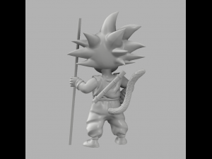 goku kid Modèles 3D en vedette