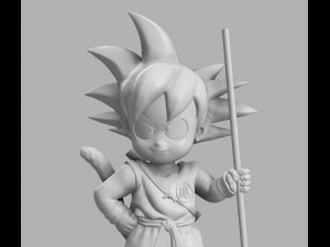 goku kid Modèles 3D en vedette