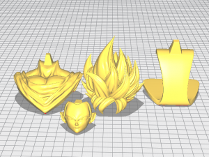 goku ssj blue Model Cetak 3D