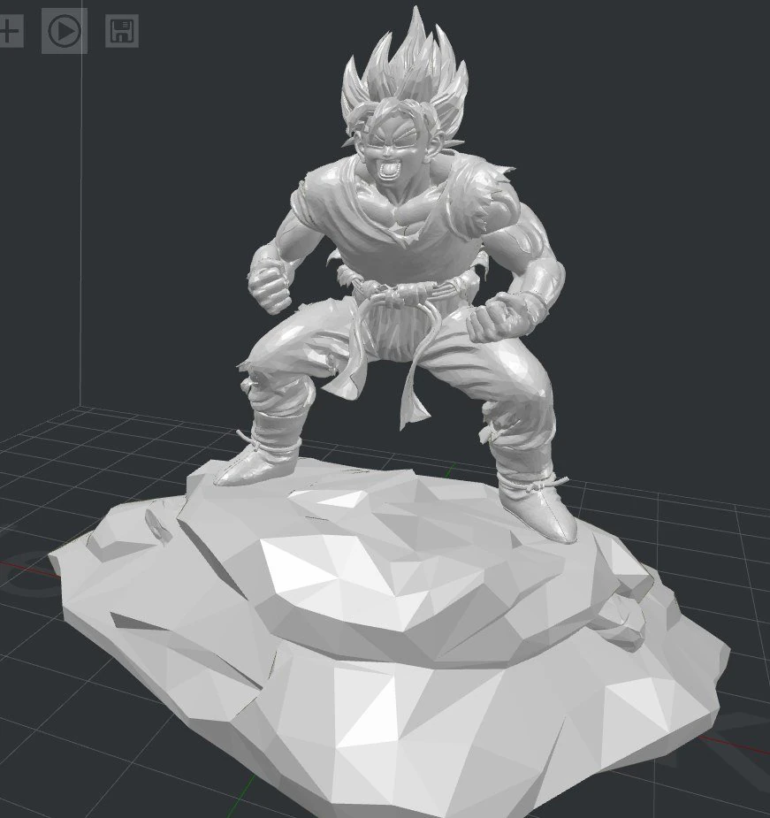 goku ssj2 3D Print Model .c4d .max .obj .3ds .fbx .stl .blend 