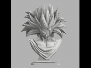 goku ssj3 bust Model do druku 3D