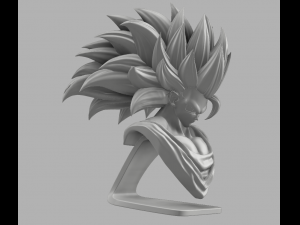 goku ssj3 bust Model do druku 3D
