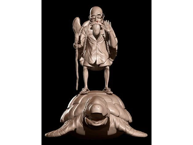 roshi turtle 3D Print Model .c4d .max .obj .3ds .fbx .stl .blend 